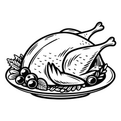 a turkey on a plate 