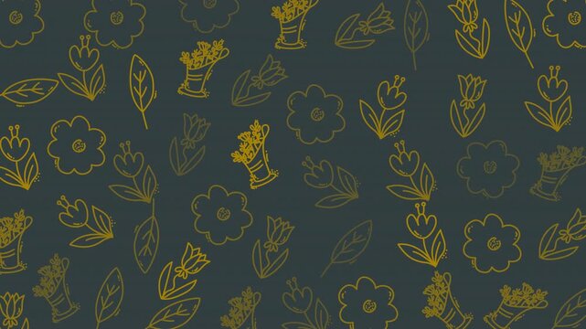 Doodle floral designs with intricate bouquets and leaves suitable for textile prints, stationery, wallpapers, and home decor products.