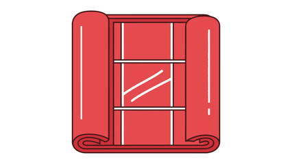 Rolled Rug and Open Door: A modern rug, meticulously rolled on both sides revealing a space that seems to lead to freedom and new beginnings.