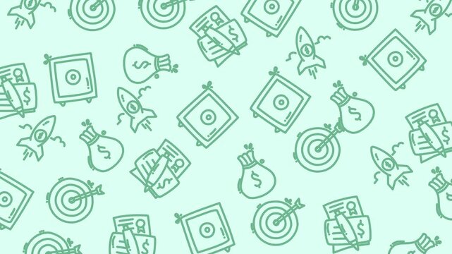 Creative Technology and Innovation Icons Pattern, Digital Graphic Design, Modern Tech Symbols on Light Background, Flat Illustration