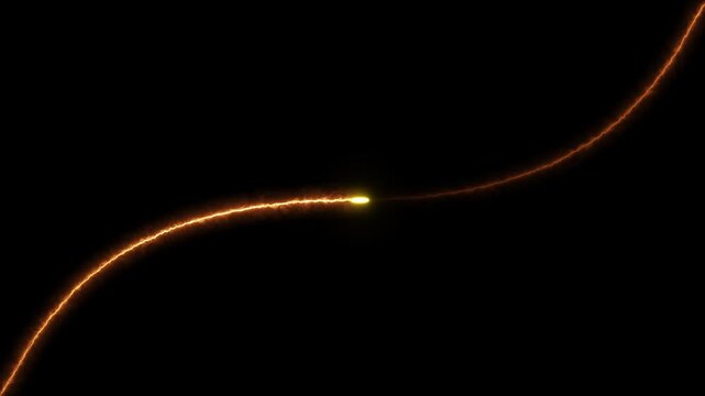 Glowing neon colorful Straight of horizontal laser animation. Movement of neon diagonal lines or glowing light stripes straight technology motion on black background.