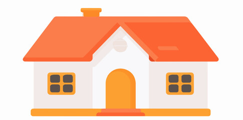 Ilustração vetorial de uma casa simples e colorida, perfeita para projetos de design gráfico e representações de moradia.