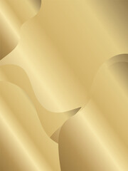 Gold Background with Wavy Shapes