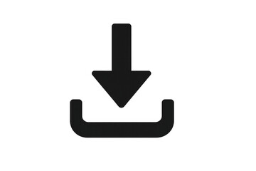 Download icon for digital content, indicating saving files or data to a local system. Ideal for web and app interfaces