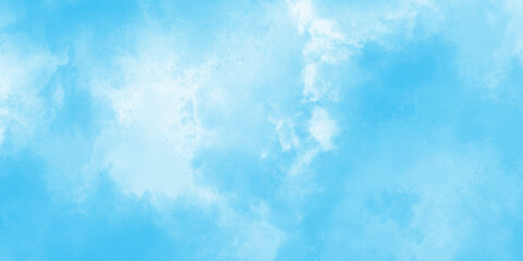 Blue cloudy background. Natural clouds and smoke. Hand Painted texture. Soft blue watercolor sky and clouds. Inspiring Views of Fluffy Clouds. blue isolated on white background.	