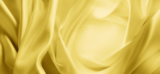 Obraz premium Yellow silk fabric