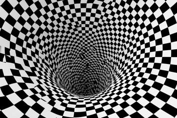 
Optical illusion patterns in black and white