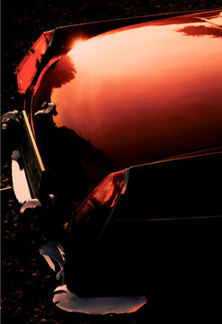 voiture  anc&ecirc;tre  collection  vintage mobilit&eacute; coucher de soleil rouge histoire  vintage 