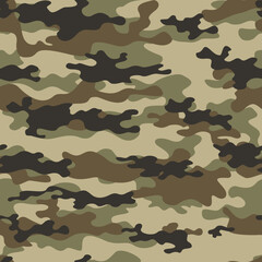 Modern camouflage seamless military background, army texture, forest design