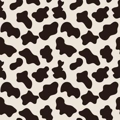 Cow animal pattern, vector print with animal spots