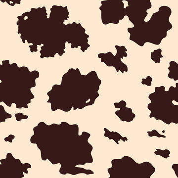 
Animal print cow seamless background, vector pattern for design of clothes, paper, fabric