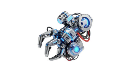 Fototapeta premium Futuristic robotic claw mechanical hand artificial intelligence technology