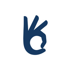 hand gestures okay. Hand gesture represent agree, okay or OK icon collection in glyph style, solid color vector