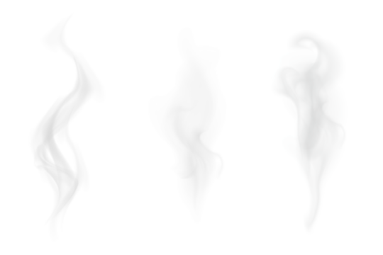 Wispy White Smoke PNG on Transparent Background, Realistic Steam Trails Overlay for Art, Dramatic Smoke Plume PNG Set