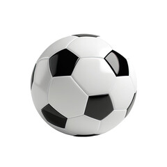 Obraz premium Glossy, black and white soccer ball isolated on a stark, black background