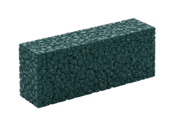 Dark green textured rectangular object transparent background cutout png