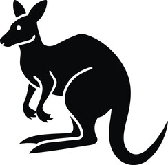 Eastern grey kangaroo illustration isolated on transparent background wildlife animal isolated on white background