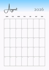 Monthly Planner 2026