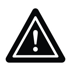 Attention warning sign exclamation point triangle vector icon for safety hazard caution alert notice