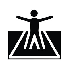 Find your way navigation guidance system human figure on path for direction and orientation help