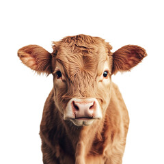 Healthy cow isolated on transparent background