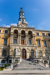 Naklejka premium Town Hall of the Basque city of Bilbao, in Vizcaya, Spain