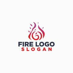creative fire logo design vector, nature elements logos