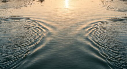 Rippling water reflections at sunset nature scene tranquil environment