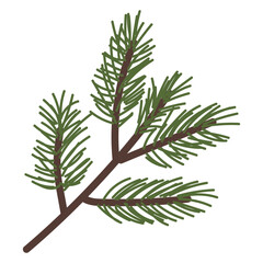 Pine branch with fresh green needles highlighting natural beauty and simplicity in a peaceful setting