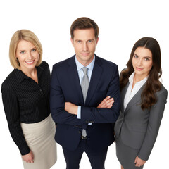 Confident leadership team poised for success in a modern business landscape with ambition