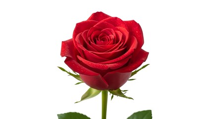 red rose isolated on white