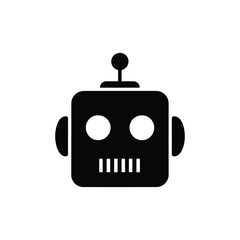 Minimal robot head vector illustration