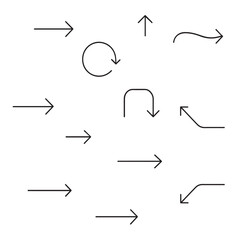 hand drawn arrows set