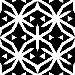 black and white seamless geometric pattern