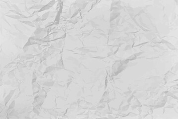  Crumpled white paper texture with subtle folds and creases. Wrinkled sheet vector background for posters, banners, stationery mockups and abstract design templates

