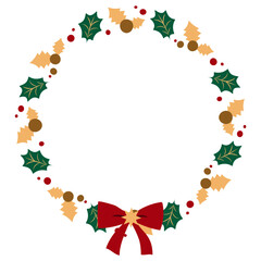クリスマスリースのイラスト