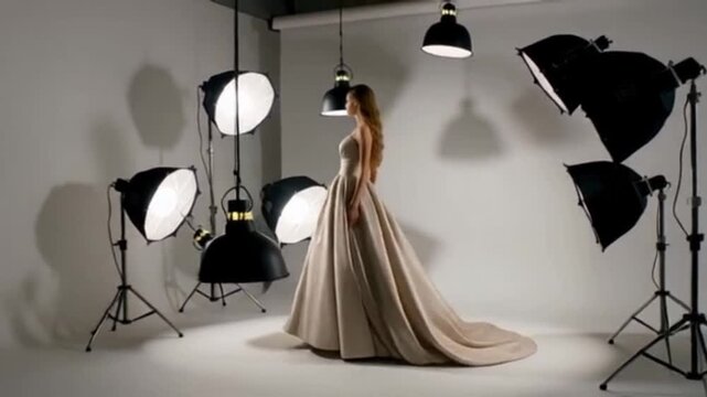 Model im Abendkleid
