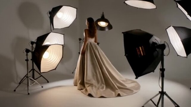 Model im Abendkleid