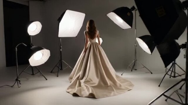 Model im Abendkleid