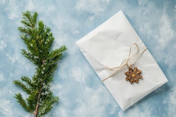 Theres a beautifully decorated Christmas tree with a gift