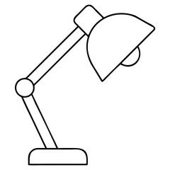 3d icon of adjustable desk lamp with a flexible arm
