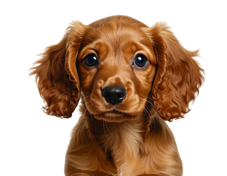 Adorable cocker spaniel puppy with big expressive eyes