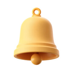3D Notification Bell Icon isolated on transparent background