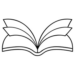 3d icon of stylized open book with fanned pages
