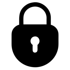 3d icon of black padlock icon, symbolizing security, privacy, and protection