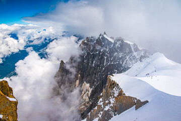 Widok z Aiguille du Midi, Alpy, Francja © grzegorz_pakula
