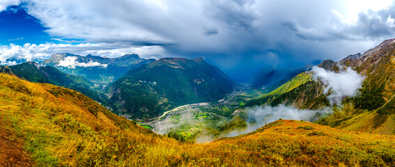 Tramway du Mont-Blanc - View from Mont Lachat on Chamonix, autumn 2025