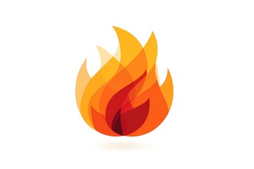 Simple flame contour sketch with fluid design and handcrafted aesthetics.