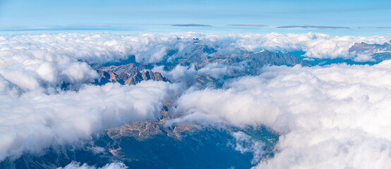 Widok z Aiguille du Midi, Alpy, Francja