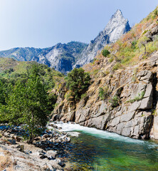 Kings River Flowing Through Kings Canyon, Sequoia National Forest, California, USA